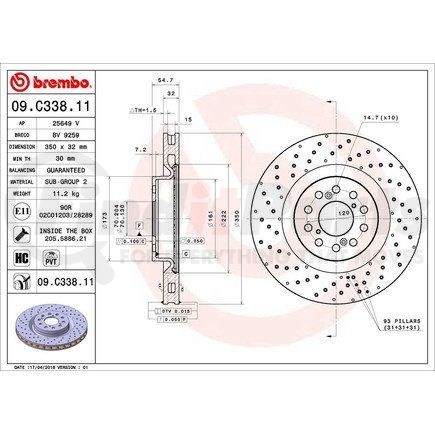 Brembo 09.C338.11 