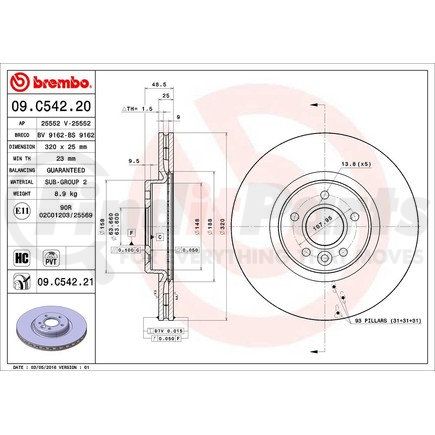 Brembo 09.C542.21