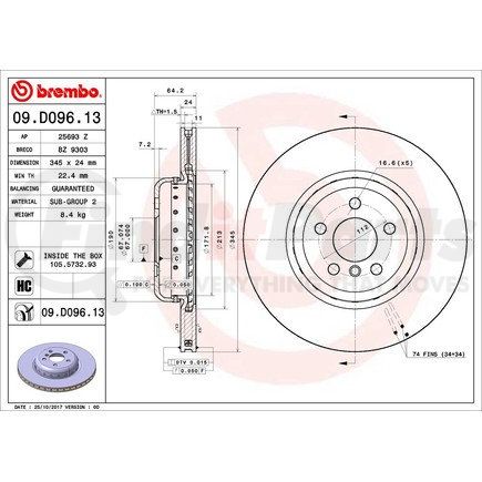 Brembo 09.D096.13 