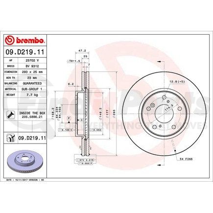 Brembo 09.D219.11 