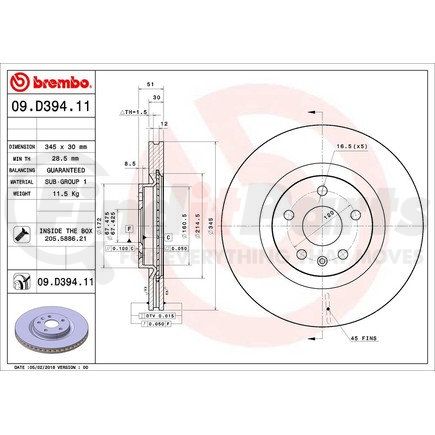 Brembo 09.D394.11