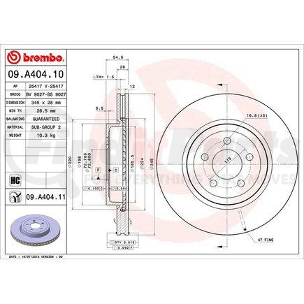 Brembo 09.A404.11 