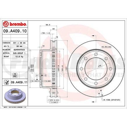 Brembo 09.A409.11 