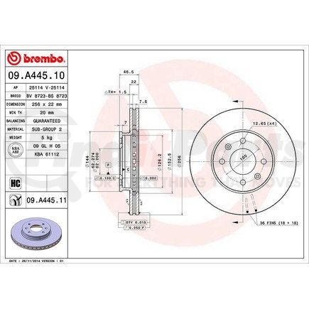 Brembo 09.A445.11