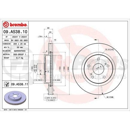Brembo 09.A538.11
