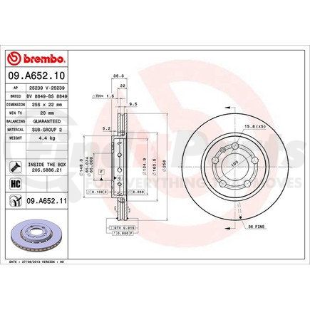 Brembo 09.A652.11