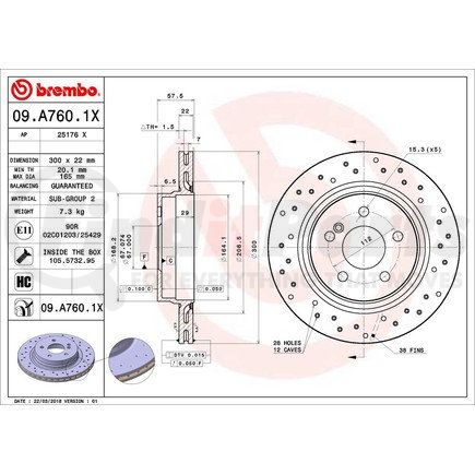 Brembo 09.A760.1X