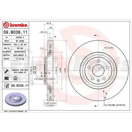 Brembo 09.B038.11
