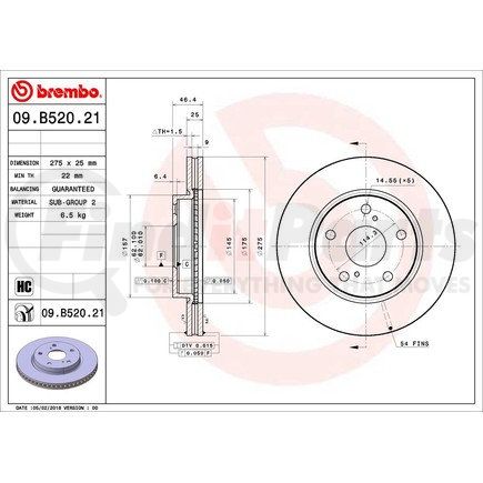 Brembo 09.B520.21 