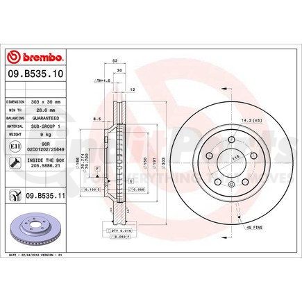Brembo 09.B535.11
