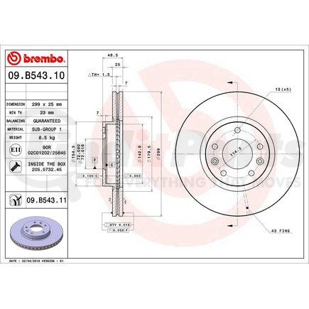 Brembo 09.B543.11