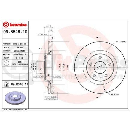 Brembo 09.B546.11