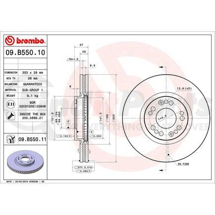 Brembo 09.B550.11