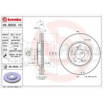 Brembo 09.B555.11