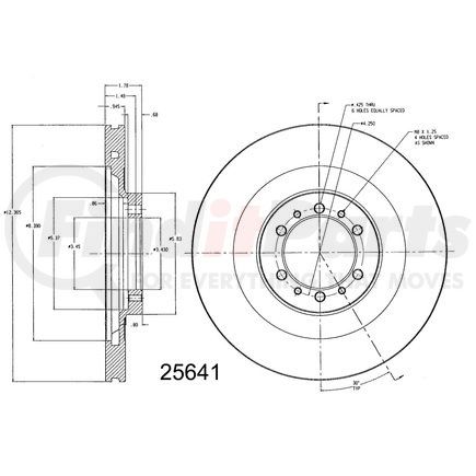 Brembo 25641 Disc Brake Rotor for MITSUBISHI