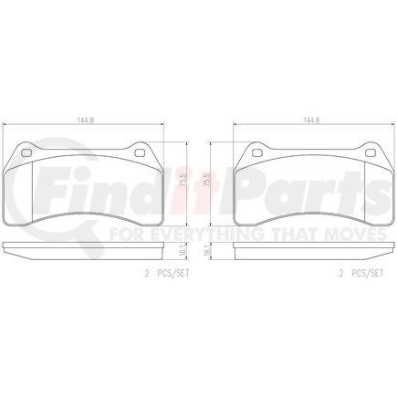 Brembo P36014N Disc Brake Pad for JAGUAR