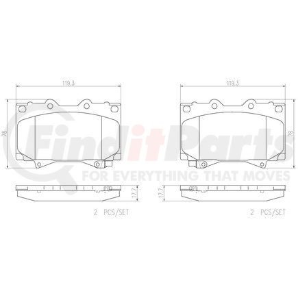 Brembo P83048N Disc Brake Pad for TOYOTA