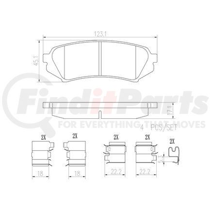 Brembo P83049N Disc Brake Pad for TOYOTA