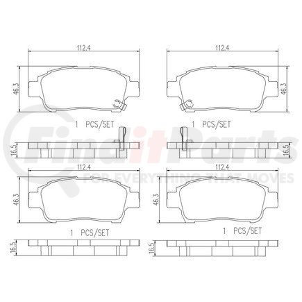 Brembo P83050N Disc Brake Pad for TOYOTA