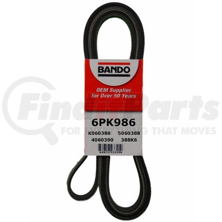 Bando 6PK986 Serpentine Belt