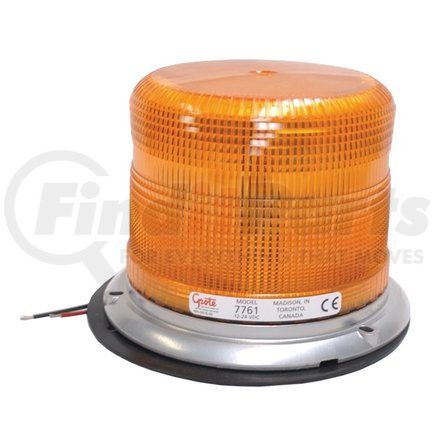 Grote 77613 Medium Profile Class I & II Heavy-Duty Strobe, Yellow