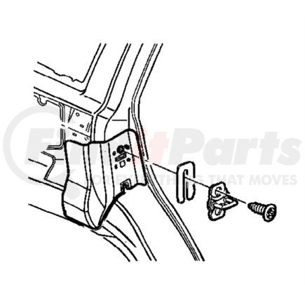 Chrysler 55135509AD REINFORCEMENT. Left. Door Striker. Diagram 3