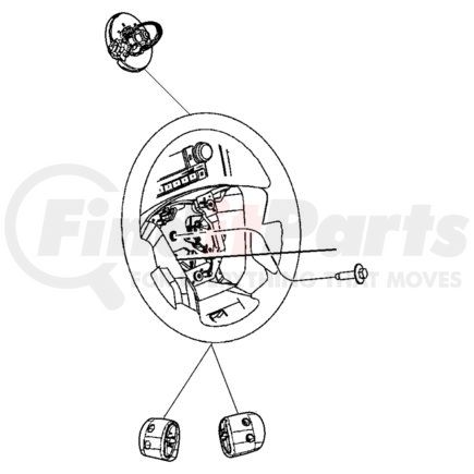 Chrysler 1FS56XDVAB WHEEL. Steering. Diagram 1