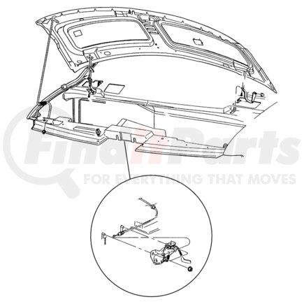 Chrysler 55346928AC STRIKER. Hood Latch. Diagram 2