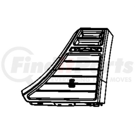 Chrysler 1AM68XT1AD OUTLET. Right. Air Conditioning & Heater. Outer. Diagram 3