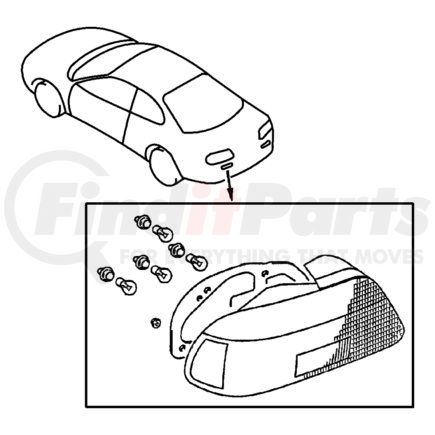 Chrysler MR162902 LAMP. Right. BackUp. Diagram 38