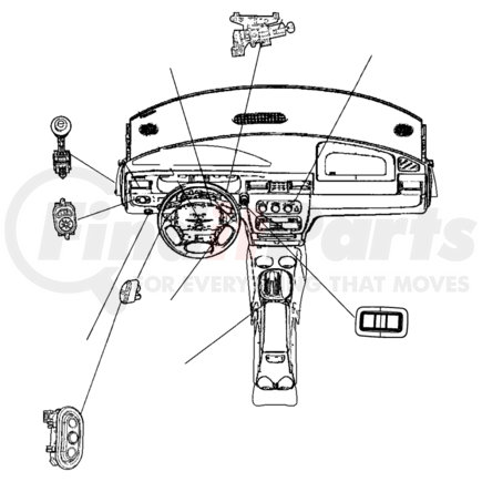 Chrysler 1EF561DBAA SWITCH. Heated/Cooled. Cup Holder. Diagram 5