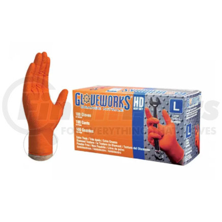 Ammex Gloves GW0N49100 POWDER FREE ORANGE NIT XXL