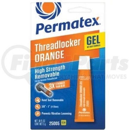 Permatex 25005 HIGH STRENGTH REMOVABLE ORANGE