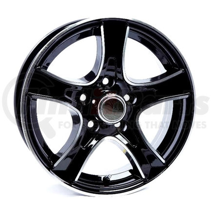 Redneck Trailer WH155-5A-THB Tredit 15 x 5 Aluminum Wheel 545 Thoroughbred Series Black