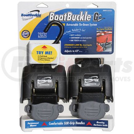 Redneck Trailer F08893 BoatBuckle Retractable Boat Transom Straps