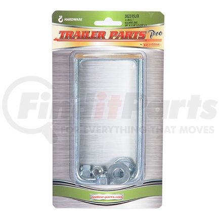 Trailer Parts Pro 382385UB Redline 3/8 x 2 3/8 x 5 1/4 Square Zinc U-bolts w/Nuts & Washers