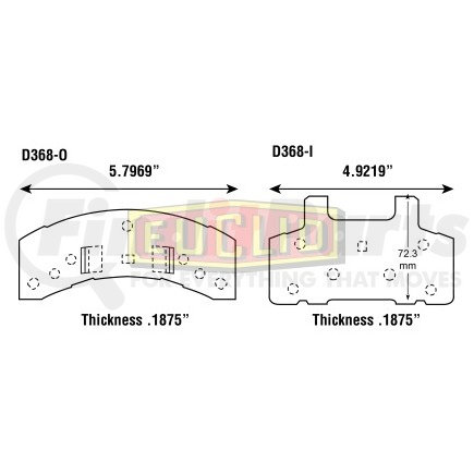 Euclid ED368S HYDRAULIC DISC PADS