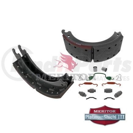 Meritor XK15014720QP Remanufactured Drum Brake Shoe Kit - Lined, with Hardware