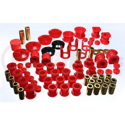 Energy Suspension 718106R Urathane suspention bushing replacement kit; Red in color; For Nissan 240SX