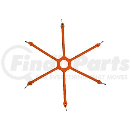 Quality Chain 0218 TRUCK  RUBBER SPIDER BUNGEE (ORANGE, 6 LEG)