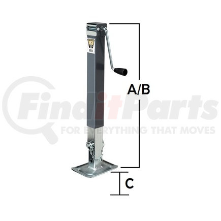 Redneck Trailer 140080 Pro Series 8K Topwind Dropleg Jack 15in Lift