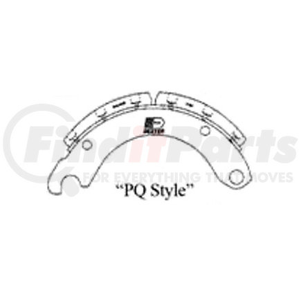 Trailer Parts Pro BP22-017 Redline 12 1/4x4 PQ Style Air Brake Shoe/Linings w/Repair Kit