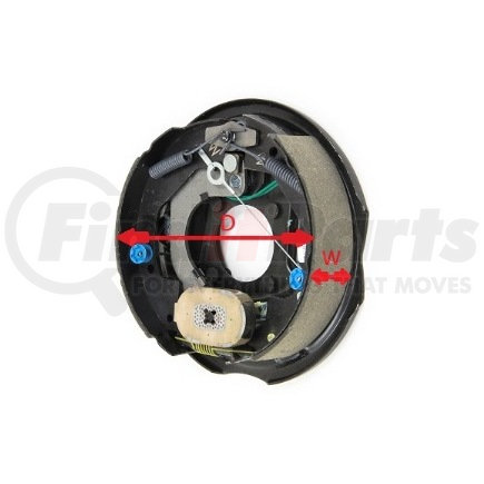 Trailer Parts Pro HB01-155 Redline 12 1/4in 10K HD RH Hyd Duo Servo Drum Brake