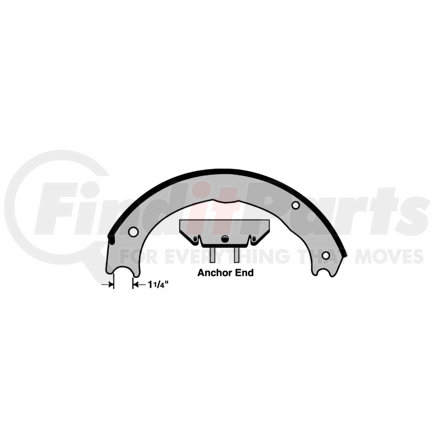 Dana 819774 SHOE & LINING ASM 16.5 x 7 (4709) Extended Service