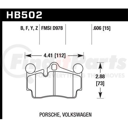 Hawk Friction HB502Z606 Brake Pads: Various Makes and Models