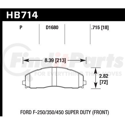 Hawk Friction HB714Y715 LTS BRAKE PADS