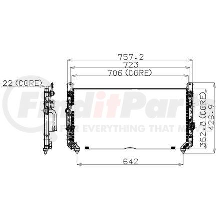 Denso 477-0554 Condenser A/C