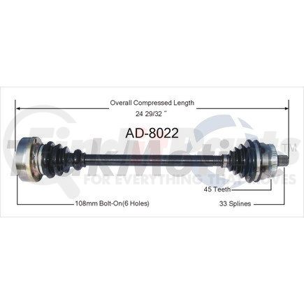 Surtrak Axle AD-8022 SURTRAK AXLE AD-8022 Axle