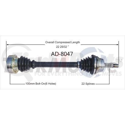 Surtrak Axle AD-8047 SURTRAK AXLE AD-8047 Axle