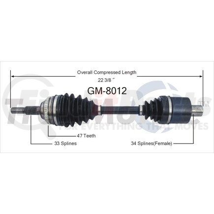 Surtrak Axle GM-8012 